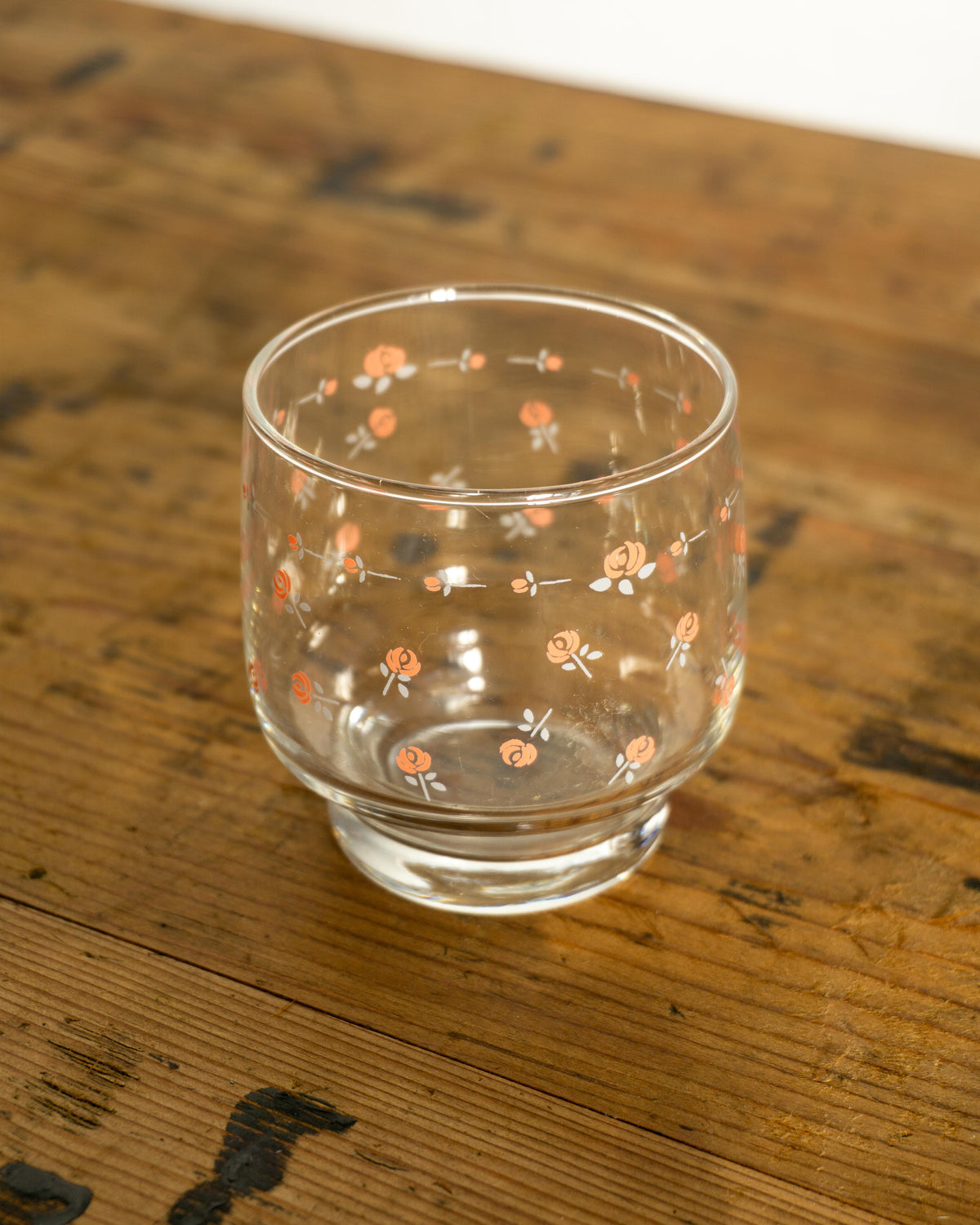 Bicchiere floreale vintage – anni ’70