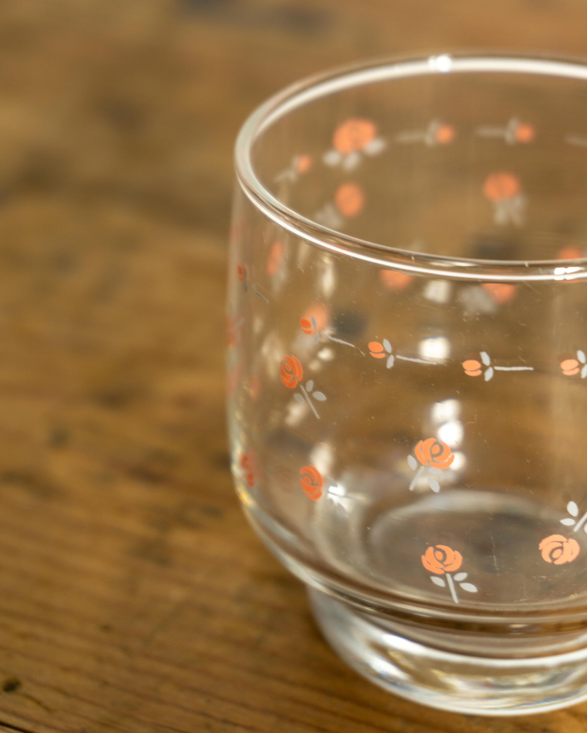 Bicchiere floreale vintage – anni ’70