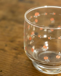 Bicchiere floreale vintage – anni ’70