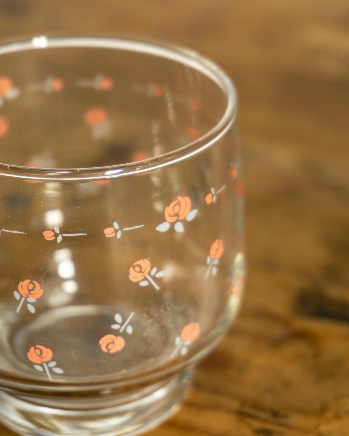 Bicchiere floreale vintage – anni ’70