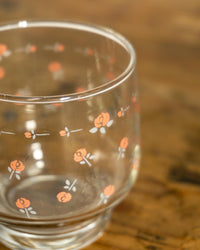 Bicchiere floreale vintage – anni ’70