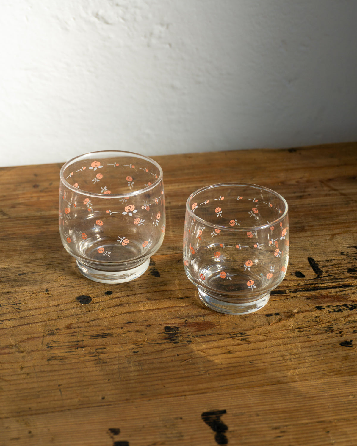 Bicchiere floreale vintage – anni ’70