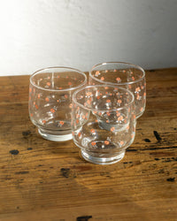 Bicchiere floreale vintage – anni ’70