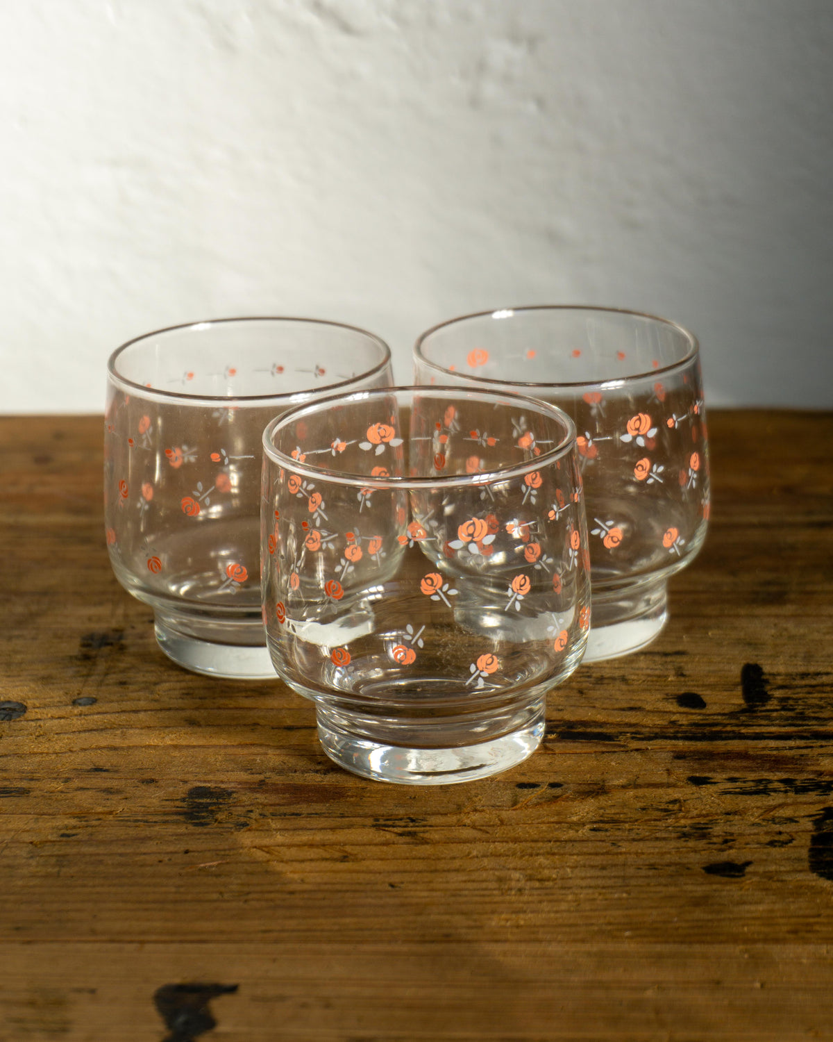 Bicchiere floreale vintage – anni ’70