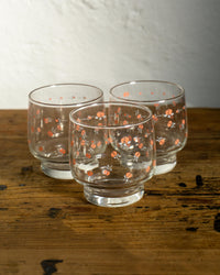 Bicchiere floreale vintage – anni ’70