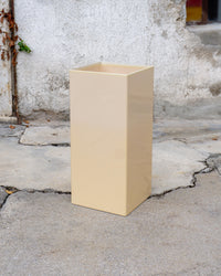 Fioriera vaso Kartell vintage in plastica beige – 1980