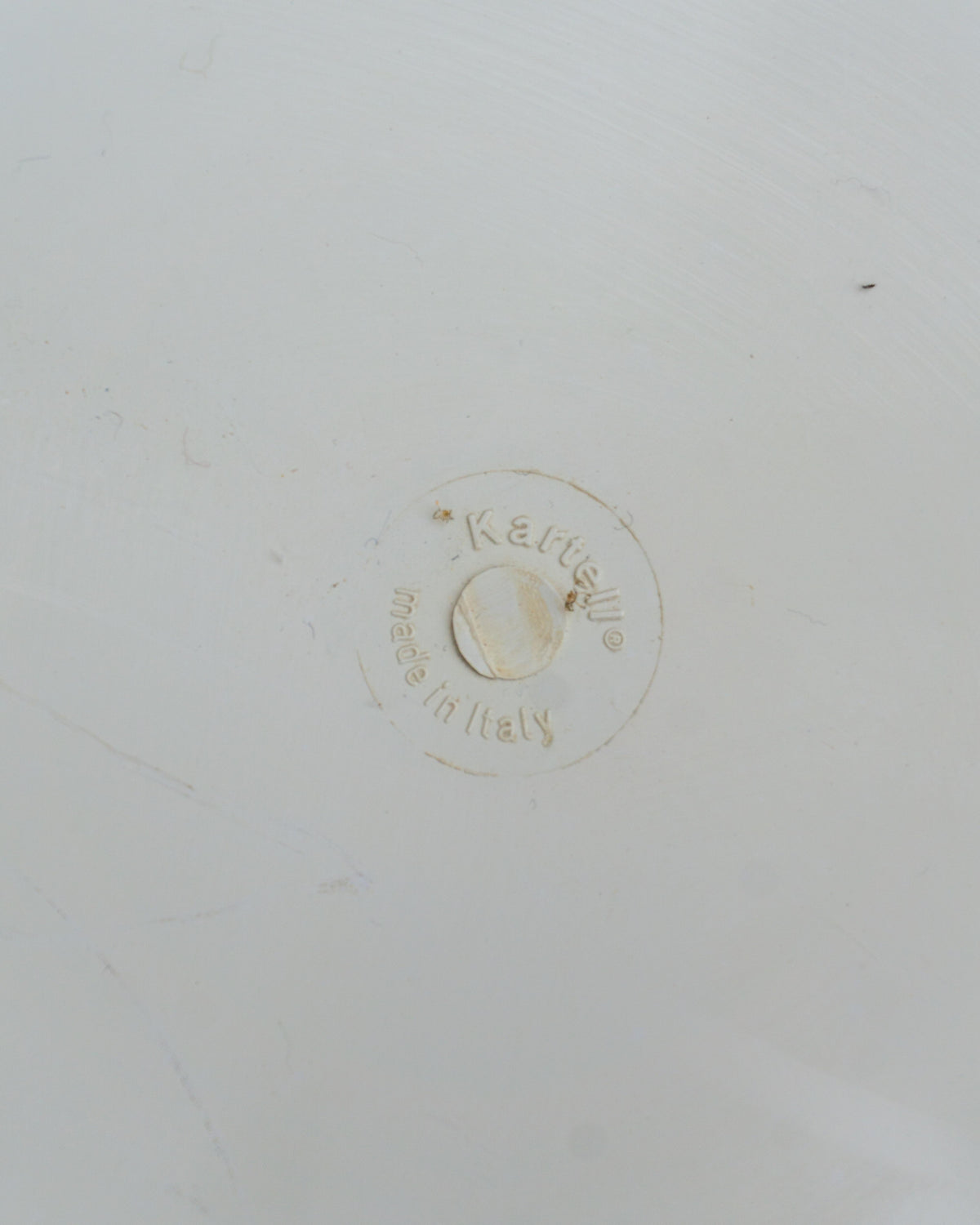 Fioriera vaso Kartell vintage in plastica beige – 1980