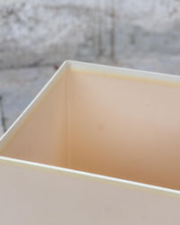 Fioriera vaso Kartell vintage in plastica beige – 1980