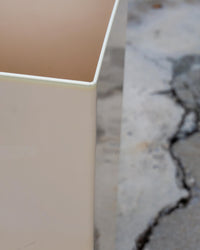 Fioriera vaso Kartell vintage in plastica beige – 1980