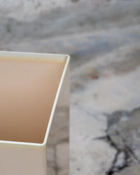 Fioriera vaso Kartell vintage in plastica beige – 1980