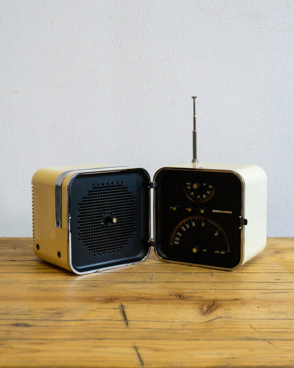 Brionvega TS 502 | Radio Cubo Bianca | Vintage Originale a Pile