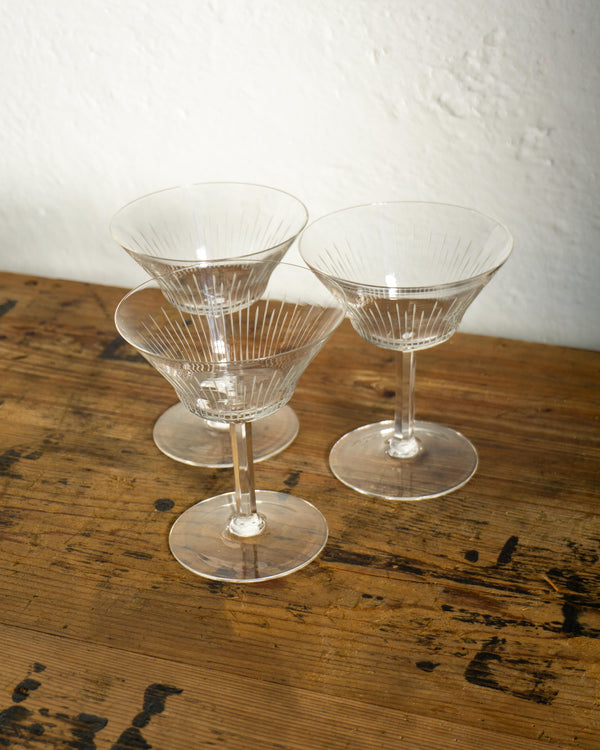Set 3 calici in cristallo – anni ’60