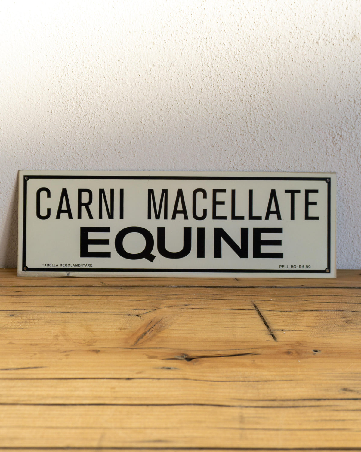 Insegna Carni macellate fresche equine 1960/70 Italia