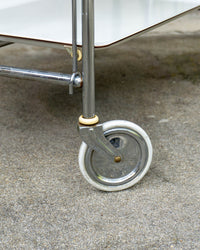 Carrello di servizio vintage bianco