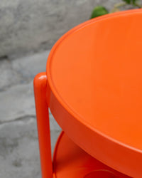 Carrello da bar in plastica arancio vintage Space Age - anni '70