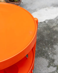 Carrello da bar in plastica arancio vintage Space Age - anni '70