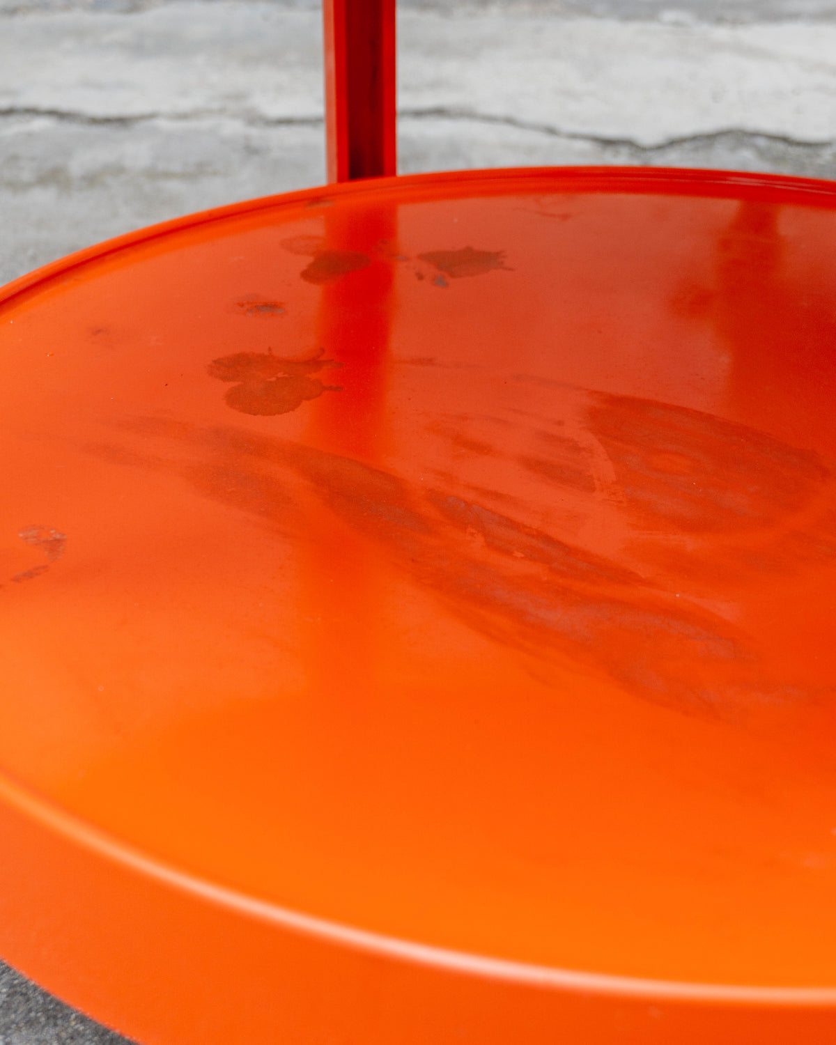 Carrello da bar in plastica arancio vintage Space Age - anni '70