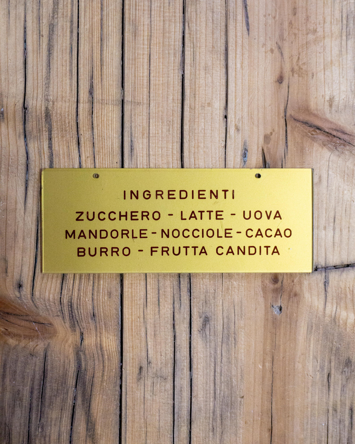 Insegna Ingredienti Pasticceria