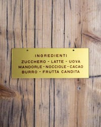 Insegna Ingredienti Pasticceria