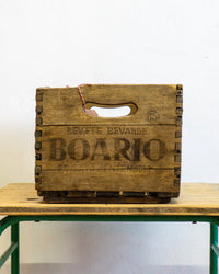 Cassetta legno pubblicitaria Boario