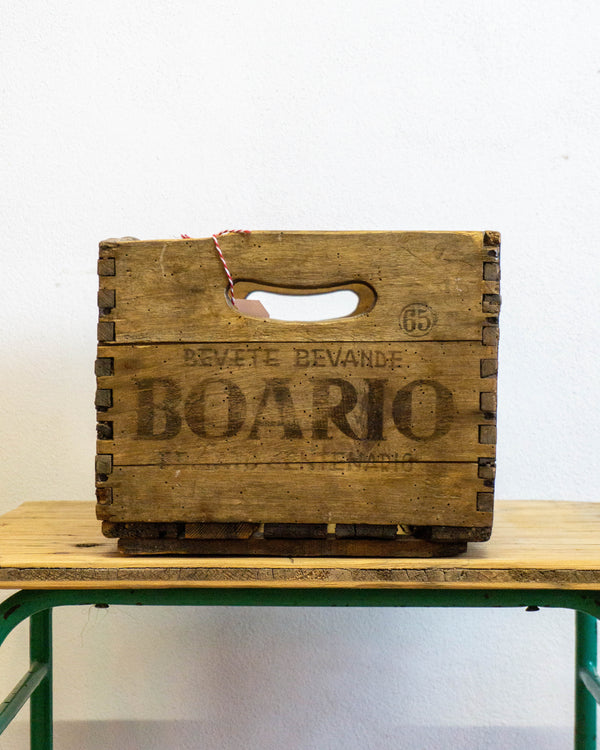 Cassetta legno pubblicitaria Boario
