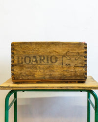 Cassetta legno pubblicitaria Boario