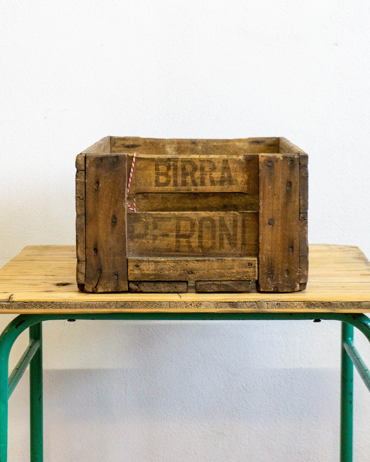 Cassetta legno pubblicitaria Peroni