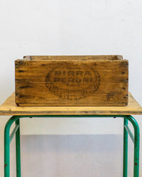 Cassetta legno pubblicitaria Peroni
