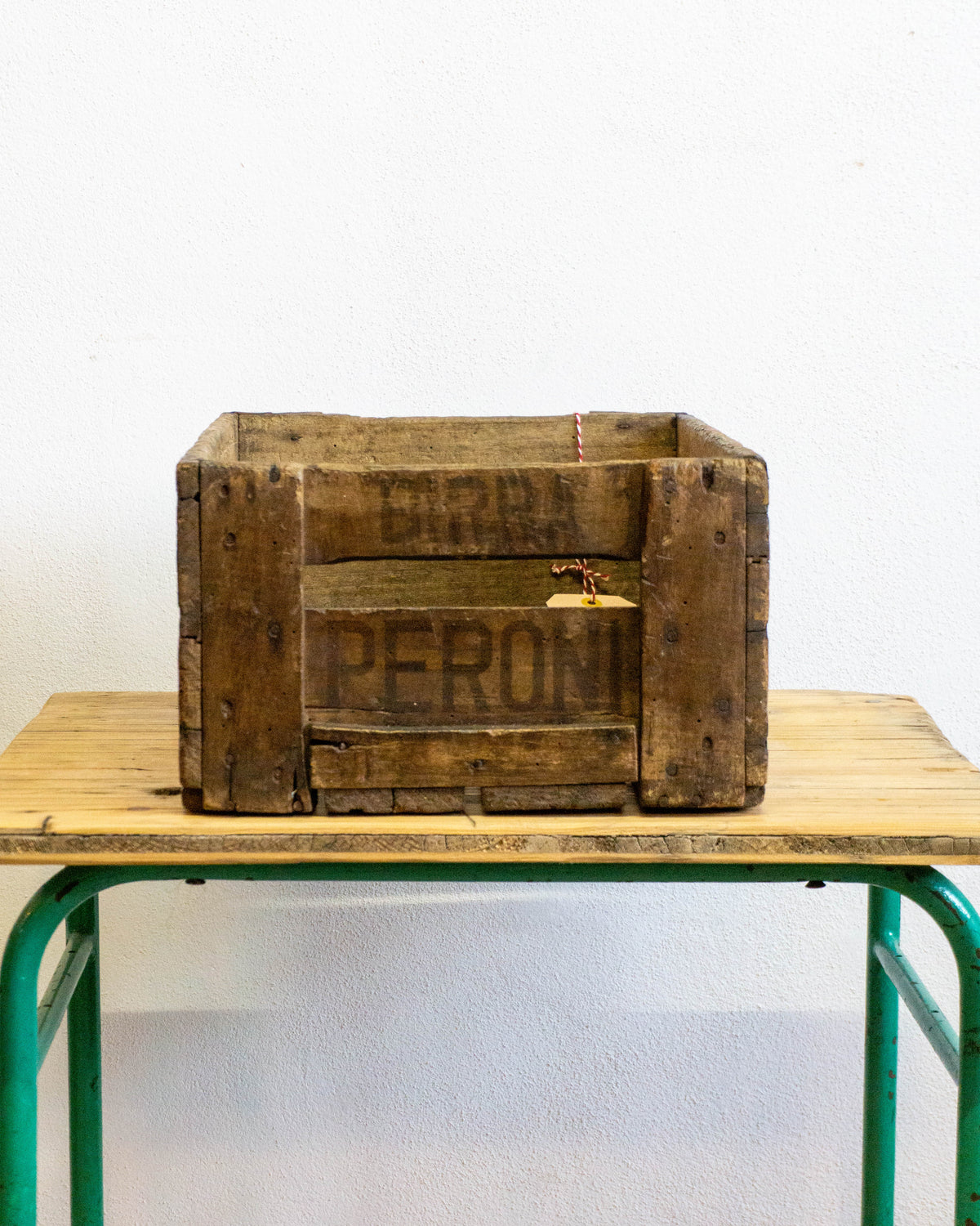 Cassetta legno pubblicitaria Peroni