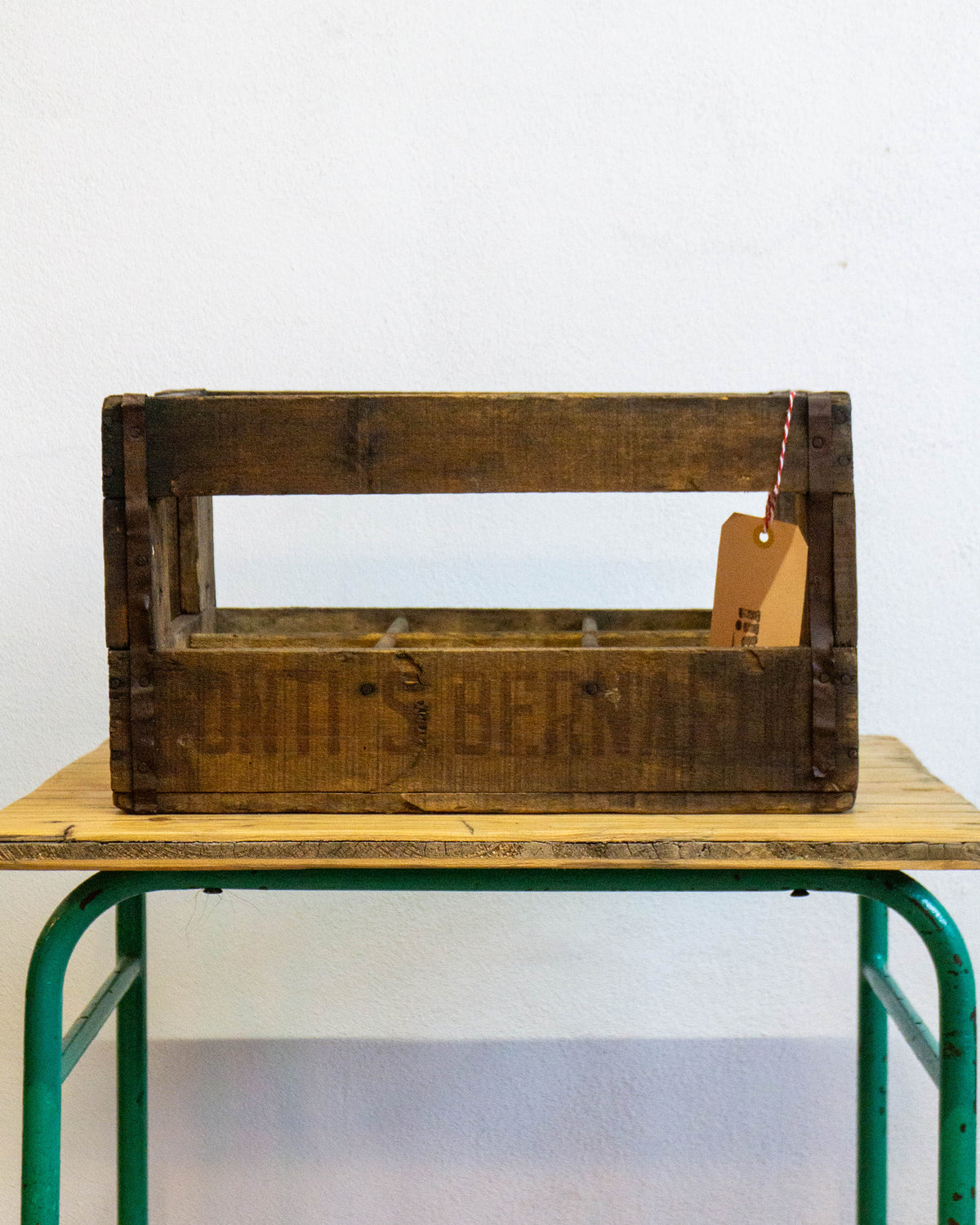 Cassetta legno pubblicitaria Fonti San Bernardo