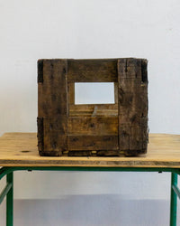 Cassetta legno pubblicitaria Fonti San Bernardo