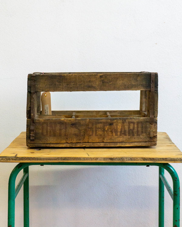 Cassetta legno pubblicitaria Fonti San Bernardo