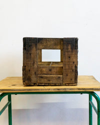 Cassetta legno pubblicitaria Fonti San Bernardo