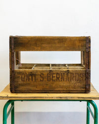 Cassetta legno pubblicitaria Fonti San Bernardo