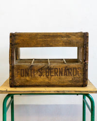 Cassetta legno pubblicitaria Fonti San Bernardo