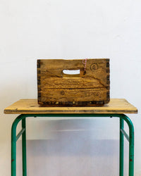 Cassetta legno pubblicitaria Birra Wuhrer