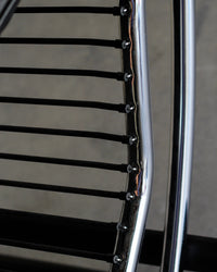 Poltrona LC4 in pelle nera – replica vintage Made in Italy 1970
