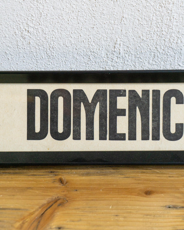 Insegna “Domenica” da cinema – anni ’70/’80