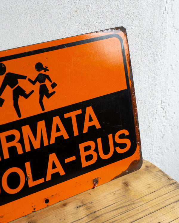 Insegna Bus 1980 bifacciale