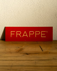 Insegna Frappè colore rosso 1970/80 Italia
