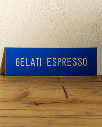 Insegna Gelati Espresso - Blu 1970/80 Italia