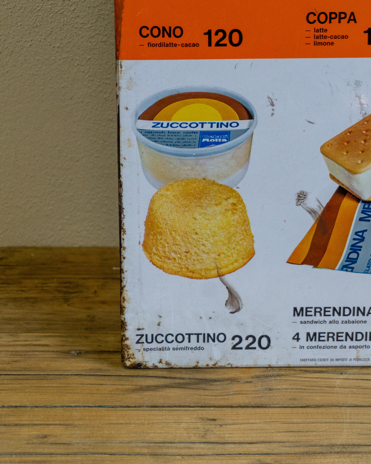 Insegna gelati Motta “Mottarello” – anni ’70