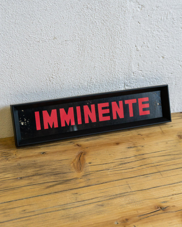 Insegna “Imminente” da cinema – anni ’70/’80
