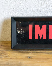 Insegna “Imminente” da cinema – anni ’70/’80