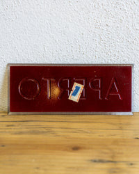Insegna Aperto Oro E Rossa – 1980 Italia