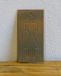 Insegna Toilette Donna Oro E Rossa – 1970 Italia