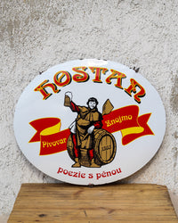 Insegna birra Kostar smaltata vintage - 1980