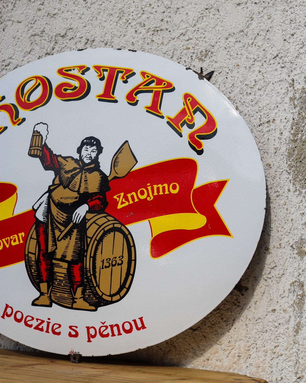 Insegna birra Kostar smaltata vintage - 1980