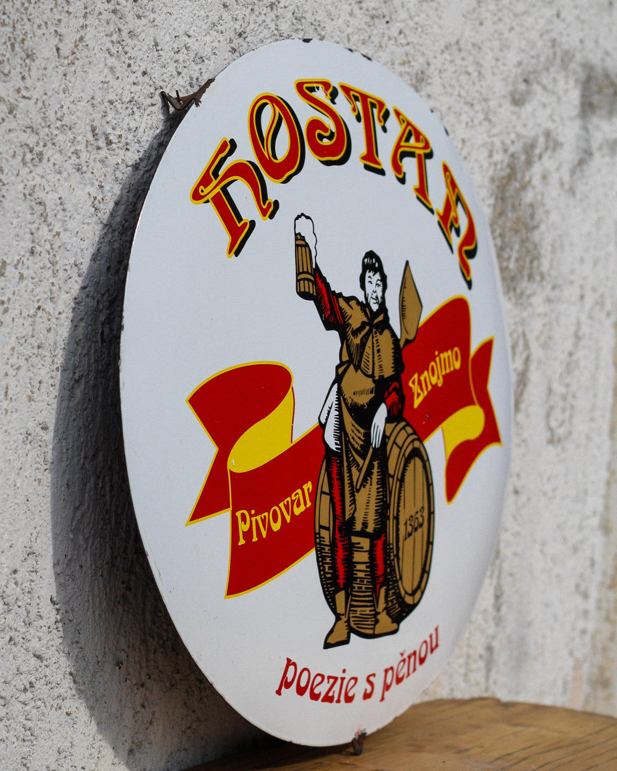 Insegna birra Kostar smaltata vintage - 1980