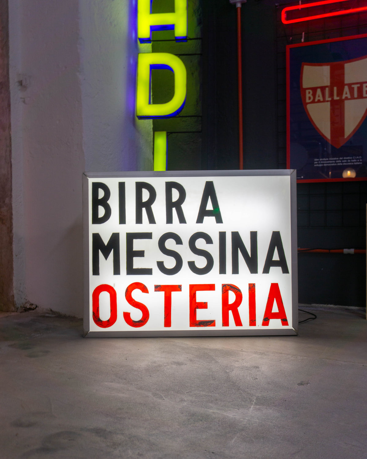 Insegna Luminosa Osteria Birra Messina – Palermo
